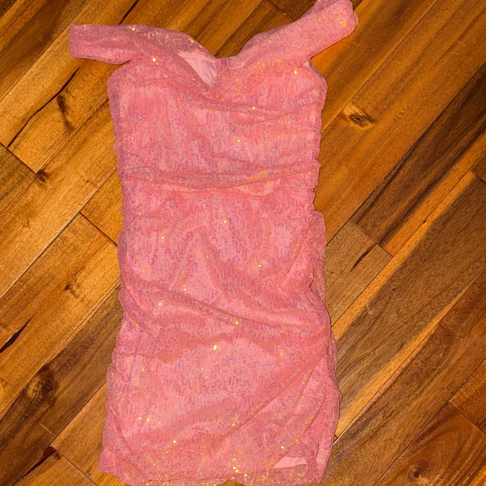Lucy in the Sky Sparkling Pink Mini Dress